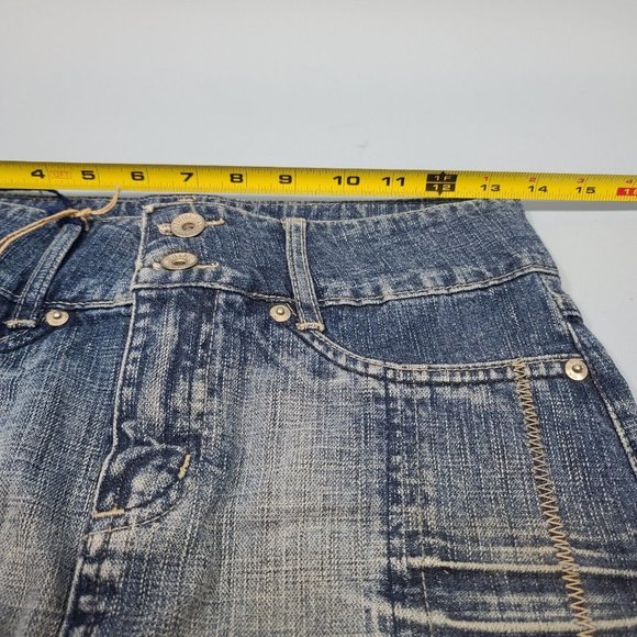 VIA DUTTUS 20" Brazilian Denim Blue Jean Skirt Womens Size 0 NWT - Picture 11 of 11
